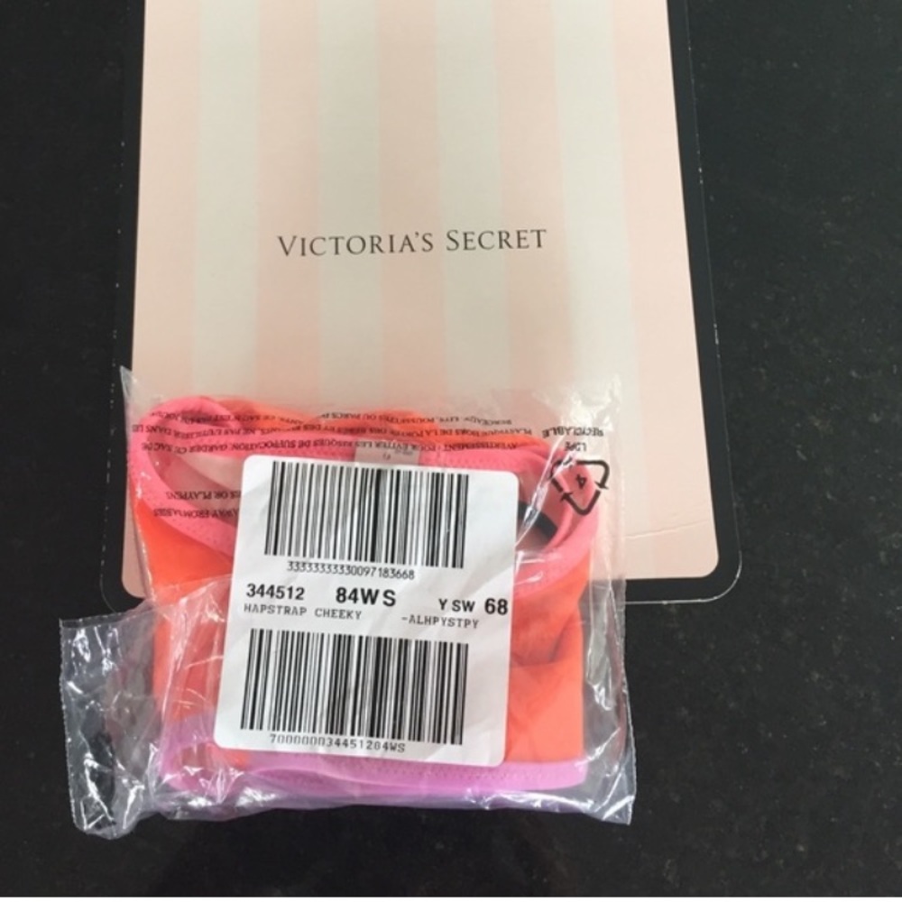 Victoria’s Secret aloha orange strappy cheeky bikini bottoms